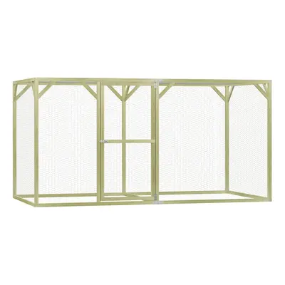 vidaXL Chicken Cage Outdoor Chicken Run Cage Chicken Coop Hen House Steel