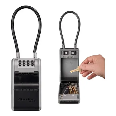 Masterlock Key box with combination lock and flexible cable shackle