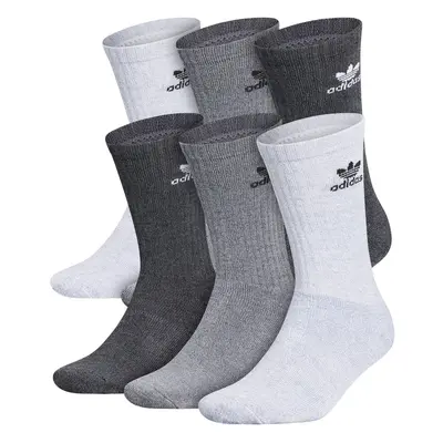 adidas Originals Trefoil Crew Socks (6-Pair) Grey/Onix Grey/Black La