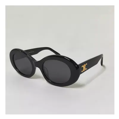 Celine Triomphe CL40194U Black/Grey Oval Frame Sunglasses