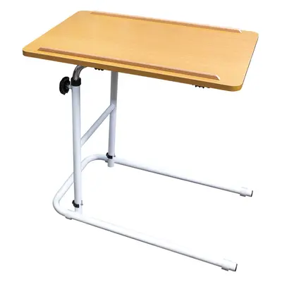 Beech Overbed Table - Height and Angle Adjustable - x 400mm Surface Area