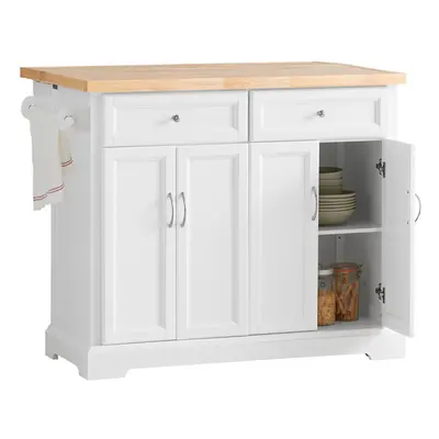 SoBuyÂ® FKW71-WN, Extendable Kitchen Storage Trolley Kitchen Island