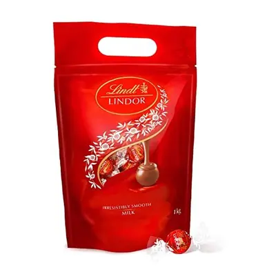 Lindt Lindor Milk Chocolate Truffles Bag - Approx balls, 1kg - Chocolate Truffles with a Smooth 