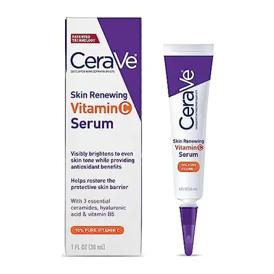 CeraVe 10% Pure Vitamin C Serum with Hyaluronic Acid and for Skin Brightening,Face | Fragrance F