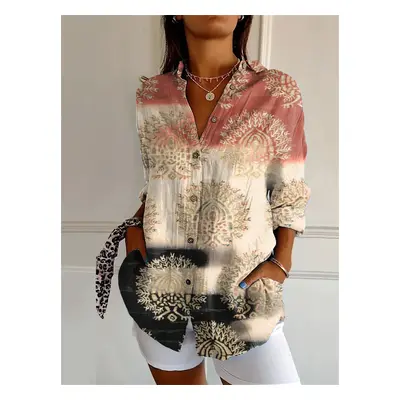 (YK1705, S) new women's shirt summer European and American trend half-sleeved shirt leopard prin