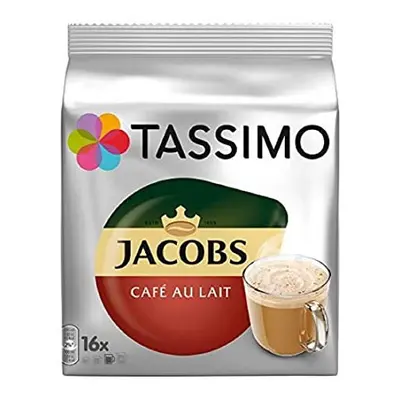 Tassimo Jacobs CafÃ© Au Lait Coffee Pods x16 (Pack of 5, Total Drinks)