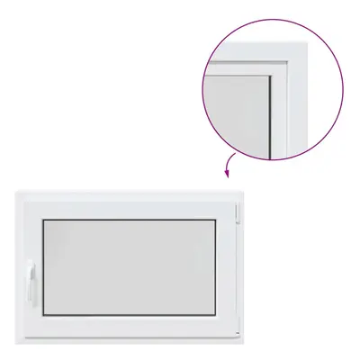 vidaXL Basement Window RISOR 90x60 cm Tilt&Turn DIN Right White egress window