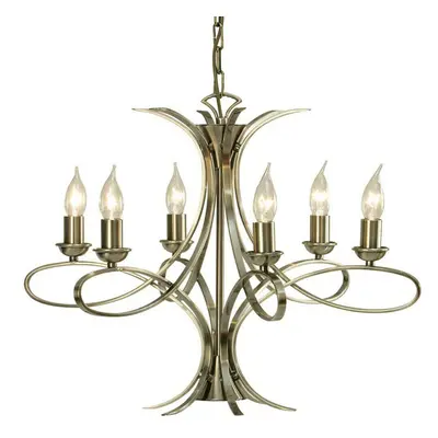 Eaves Hanging Ceiling Pendant Chandelier Lamp Brushed Brass Curved Arm Light