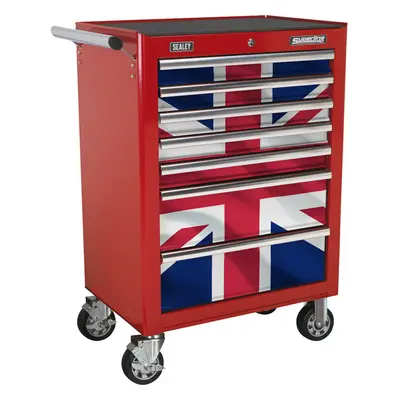 685 x x 1005mm Drawer UNION JACK Portable Tool Chest Locking Mobile Box