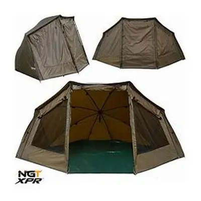 NGT XPR Brolly Shelter System Carp Fishing Shelter Bivvy 60" With Storm Poles