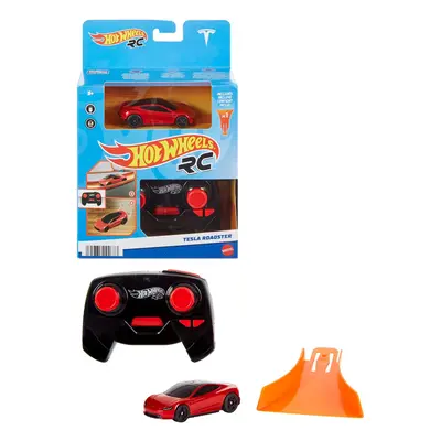 Hot Wheels RC Tesla Roadster in 1:64 Scale Remote-Control Toy Car wit