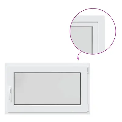 vidaXL Basement Window "RISOR" 100x70 cm Tilt&Turn DIN Right White