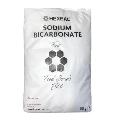 Hexeal Sodium Bicarbonate 25kg â 25kg Bag of Food Grade, Fine Powder, E500