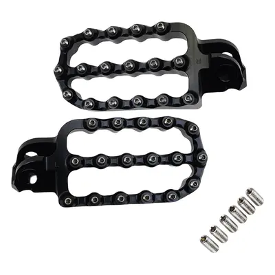 (Black) Motorcycle Forged Foot Pegs Pedals Rests For Super Adventure Supermoto Enduro T R SMC SM