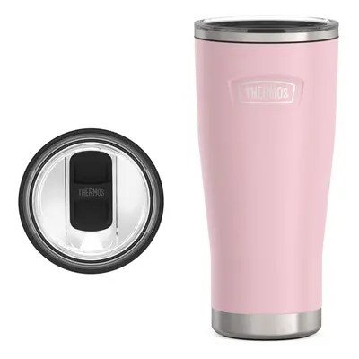 THERMOS ICON SERIES Stainless Steel Cold Tumbler with Slide Lock Ounce Sunset Pink