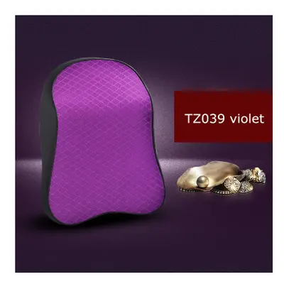 (TZ039 Violet 1pcs) 1PCS memory foam cute car seat headrest pillow solid for the neck rest