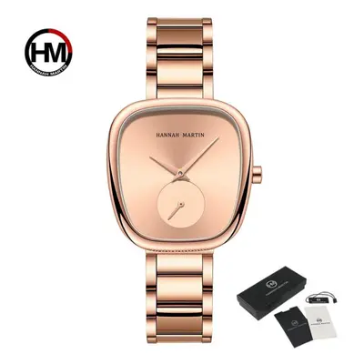 (rose gold, Stainless Steel) Hannah Martin Women&apos;s Quartz Watches Luxury Watch Minimalist F