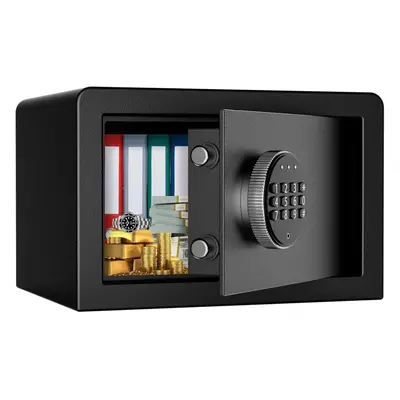 (8.9L) Security Safe Home Digital Safe Deposit Box, Small Hidden Safe with Key, Lock Box for Hom