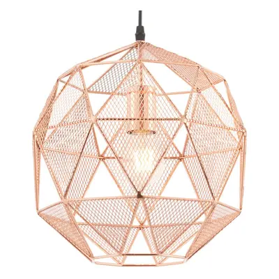 Hanging Ceiling Pendant Light Bright Copper Geometric Lamp Bulb Holder Fitting