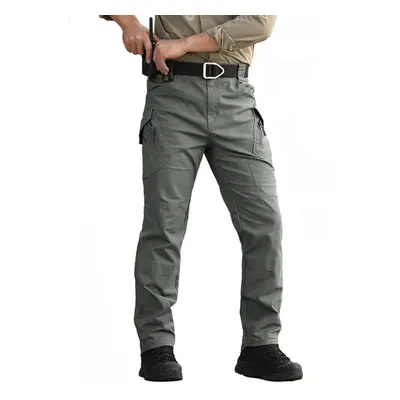 (army green, XXXL) Men&apos;s Tactical Military Pants Multi Pockets Stretch Cargo Trousers Casua