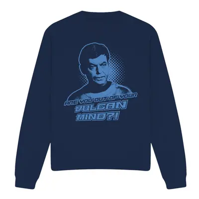 (S, Navy) Star Trek Unisex Adult Vulcan Mind Sweatshirt