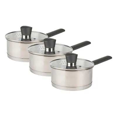 Russell Hobbs COMBO-6511 Saucepan Set, Excellence Collection Cooking Pots, Stainless Steel, Indu