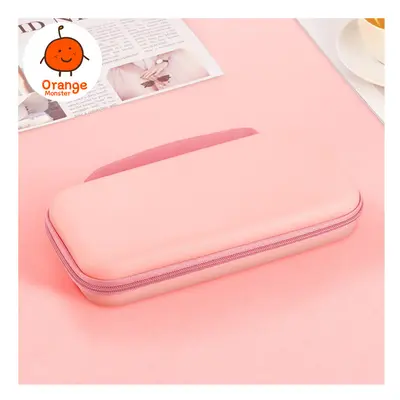 (Pink) Multifunctional Storage Bag EVA PU Material Case For NS Switch/Oled Washable Anti-fall No