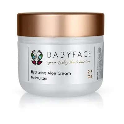 Babyface Hydrating Aloe Cream Moisturizer with Aloe Vera Jojoba & Rooibos Tea Lightweight. 2.5 o