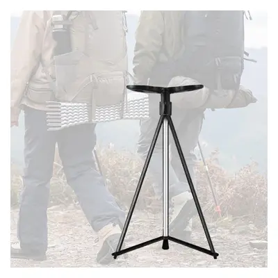 (as the picture, black) Portable Cane Seat Chair Walking For Men Women Elderly Seniors Hiking