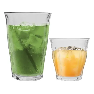 Duralex Picardie Cocktail Glasses Set Highball Tumblers 220ml, 360ml x12