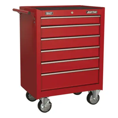 680 x x 950mm Drawer RED Portable Tool Chest Locking Mobile Storage Box