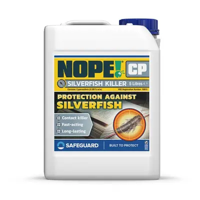 (5L) NOPE CP Silverfish Killer Spray - Long-Lasting, Odourless, Fast Acting for Indoor and Outdo