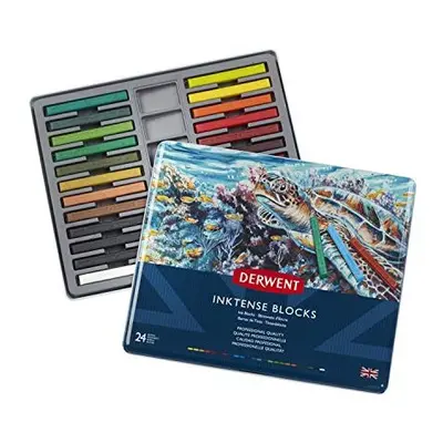 Inktense Blocks Tin Set of WaterColours 8mm BlockWaterSoluble Ideal for Drawing Colouring Crafts