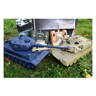 2.4Ghz Twin Battle Tank Radio Remote Control Abrams M1-A2 Vs Tiger-I