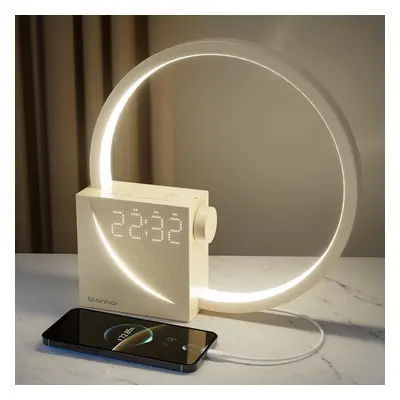 (Modern) Bedside Lamp with Wake-Up Light,2 Alarm Clocks,Touch Lamps with Level Brightness,10W US