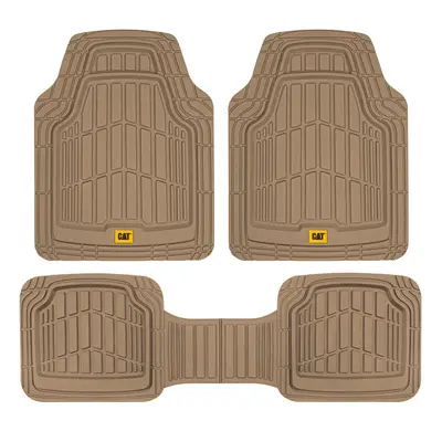 catA ToughRide Heavy-Duty Piece Rubber All Season Floor Mats for car