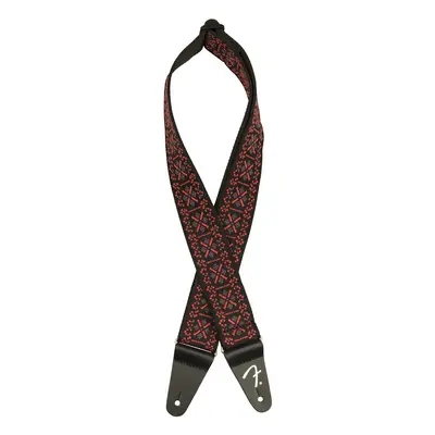 Fender Pasadena Woven Strap 2in Lattice Red