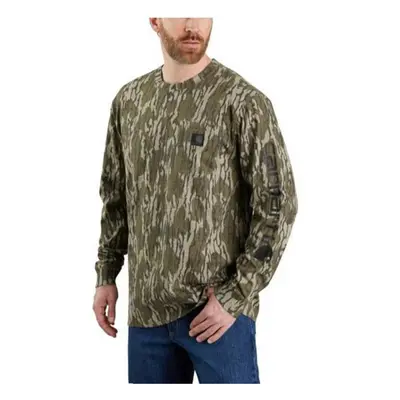 Carhartt Men's Loose Fit Heavyweight Long-Sleeve Pocket Logo Graphic T