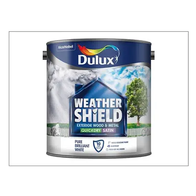 Dulux Weathershield Exterior Satin Pure Brilliant White 2.5L