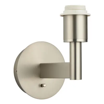 Indoor Wall Light Fitting - Matt Nickel Plate - Circular Wall Plate