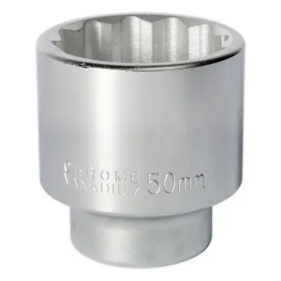 50mm Forged Steel Drive Socket - 3/4" Square Drive - Chrome Vanadium Socket