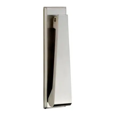 Slimline Contemporary Door Knocker 128mm Fixing Centres Satin Stainless Steel