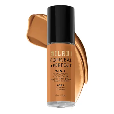 Milani Conceal + Perfect 1-in-1 Foundation - Caramel Cruelty-Free Liquid Foundation Fl. Oz.