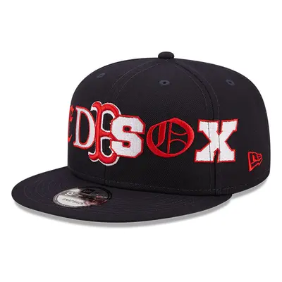 (S/M, Navy) New Era Boston Red Sox 9FIFTY MLB Team Typography Baseball Cap - Navy