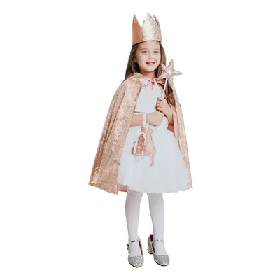 Children's rose gold princess cape and accessories kit