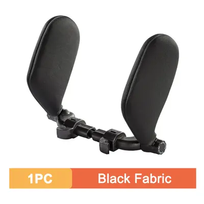 (1PC Black Fabric) Degree Adjustable Car Headrest Pillow U-Shaped Car Seat Pillow for