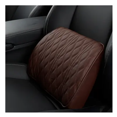 (waist support 1pcs) HOT Car Neck Pillow PU Leather Lumbar Waist Support For Seat Memory Backres