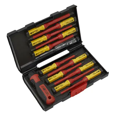 13 PACK Interchangeable VDE Screwdriver Set - 1000V Shock Proof Insulated Shaft