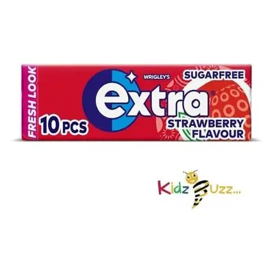 2 Full Packs of WRIGLEY'S EXTRA Chewing Gum (60 Single Packs) Strawberry