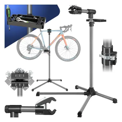 Bike Repair Stand Maintenance Station Adjustable Folding Bicycle Workshop Tool